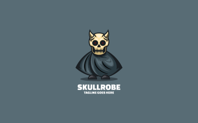 Skull Robe Mascot Cartoon Logo