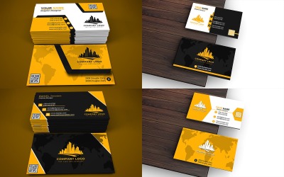 Bundle of 4 Business Card Template with Customizable Design - Bundle 10