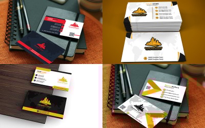 Bundle of 4 Business Card Template with Customizable Design - Bundle 2