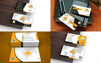 Bundle of 4 Business Card Template with Customizable Design - Bundle 3