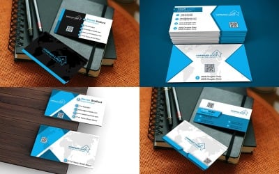 Bundle of 4 Business Card Template with Customizable Design - Bundle 5
