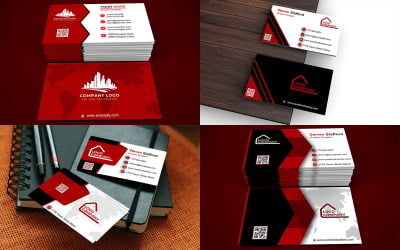 Bundle of 4 Business Card Template with Customizable Design - Bundle 7