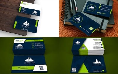 Bundle of 4 Business Card Template with Customizable Design - Bundle 9