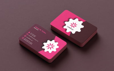 Chic rosa visitkortsmall för moderna proffs