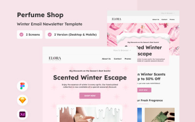 Elora - Perfume Shop Winter Email Newsletter