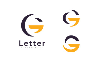 Ilustración del icono del logotipo de la letra G 14