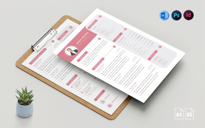 CV de quatre pages - Modèle de CV avec lettre de motivation