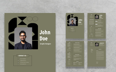 Dark Olive Resume Template