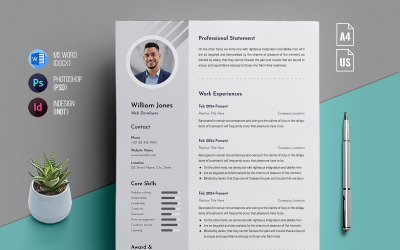 Professionella CV-mallar - CV på två sidor