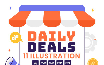 11 Daily Deals of The Day Illustration