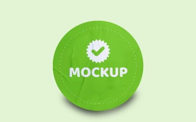 Round Sticker Mockup PSD Template VOL- 19
