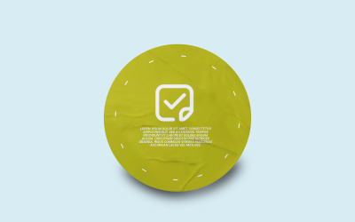 Round Sticker Mockup PSD Template VOL- 30