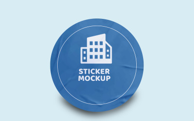 Round Sticker Mockup PSD Template VOL-32