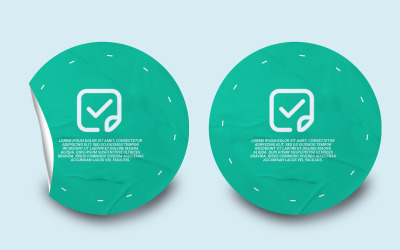 Round Sticker Mockup PSD Template VOL- 4