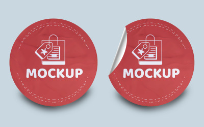 Sticker Mockup PSD Template, VOL- 3
