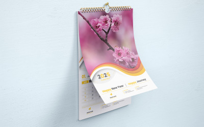Modello di calendario 2025 | Design di stile premium