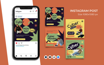 Publicación de Instagram sobre la oferta del Cyber Monday