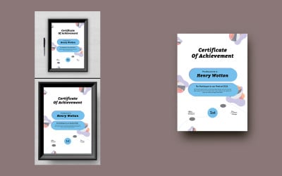 Certificate of Achievement With Cyan