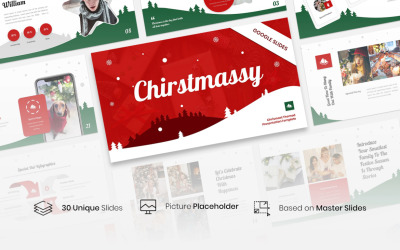 Christmassy - Noel Temalı Google Slayt Şablonu