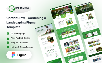 GGardenGlow - Gardening &amp;amp; Landscaping Figma Template