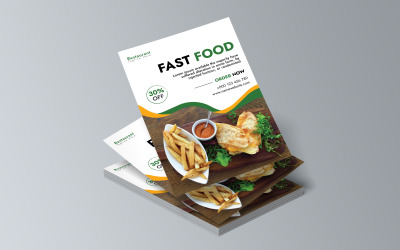 Modèle d&amp;#39;affiche pour hamburgers et fast-food