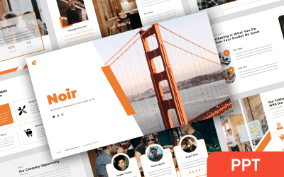 Noir – üzleti PowerPoint bemutatósablon