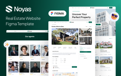 Noyas - Webové stránky nemovitostí Figma Šablona