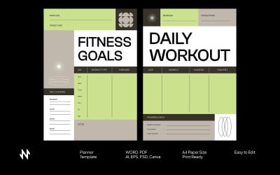 Planificador semanal diario de ejercicios de fitness
