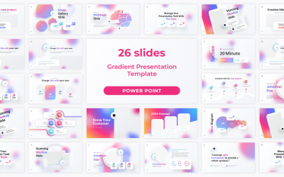 Plantilla de PowerPoint animada con degradado