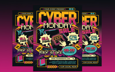 Cyber Monday Sale Promotion Flyer Template