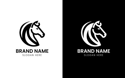 Elegant Horse mascot logo-11-483