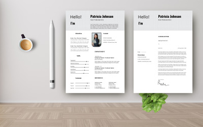 Layout di curriculum geometrico multiplo
