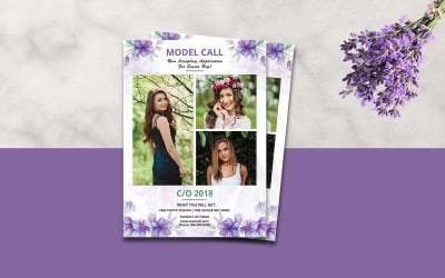 Model Casting Call Flyer Template . Psd &amp;amp; Word