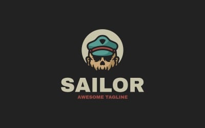 Sailor Mascot Cartoon Logo