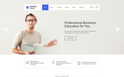 Бізнес-школа - Шаблон веб-сайту для багатосторінкового електронного навчання