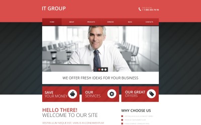"IT Group" 响应式Drupal模板 #46532