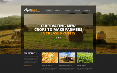 Mezőgazdaságra reagáló webhelysablon