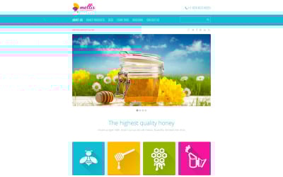 Modello di sito Web reattivo di Honey Store