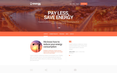Modello di sito Web reattivo per illuminazione ed elettricità