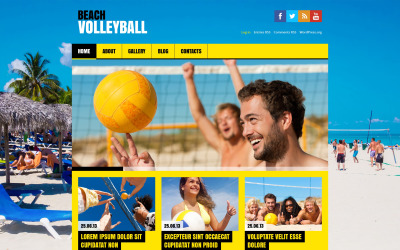 Плоский волейбол WordPress тема