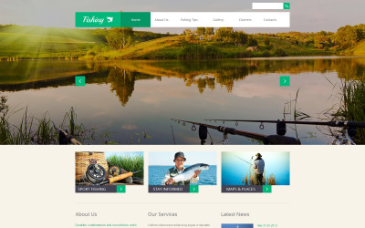 Responsieve websitesjabloon voor vissen