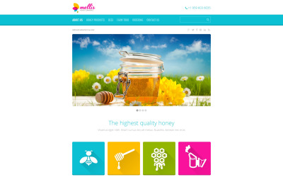 Responsive Website-Vorlage für Honey Store