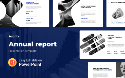 Aznoix - Årsrapport PowerPoint-presentationsmall