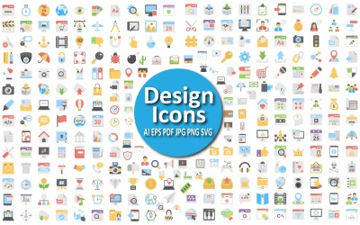 Collezione di icone di design creativo per progetti visivi moderni