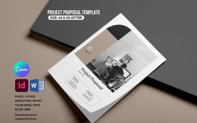 Creative Project Proposal Template. Canva, Psd &amp;amp; MS Word