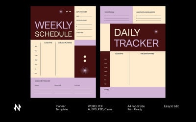 Daily Weekly School Planner