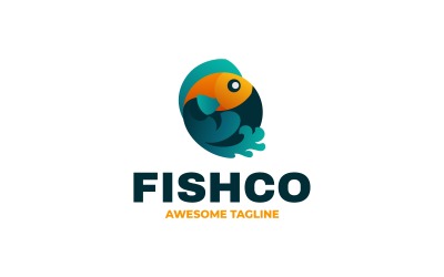 Fishco Gradient Colorful Logo