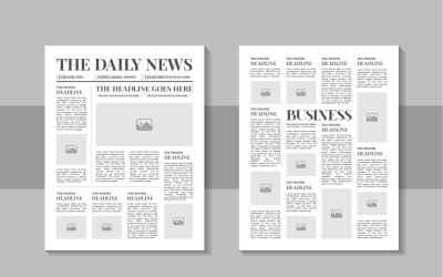 Het dagelijkse nieuws lay-out ontwerp, kranten sjabloon of vintage kranten ontwerp lay-out