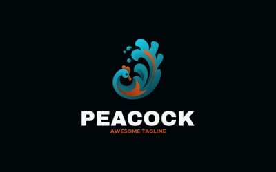 Peacock Gradient Colorful Logo 10