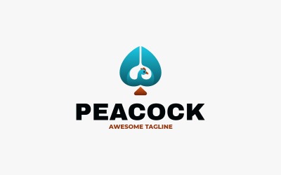 Peacock Gradient Colorful Logo 9